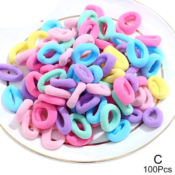 TUWAFE Baby Hair Ties,Cotton Toddler Soft Hair Ties for Baby Girls,Elastic Bands Small for Ponytail Bands