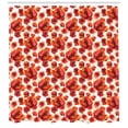 thumbnail image 3 of Ambesonne Floral Shower Curtain, Red Poppy Flowers, 69"Wx75"L, Red and White, 3 of 3