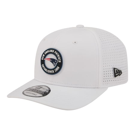 Men s New Era White New England Patriots COOLERA 9SEVENTY Adjustable Hat