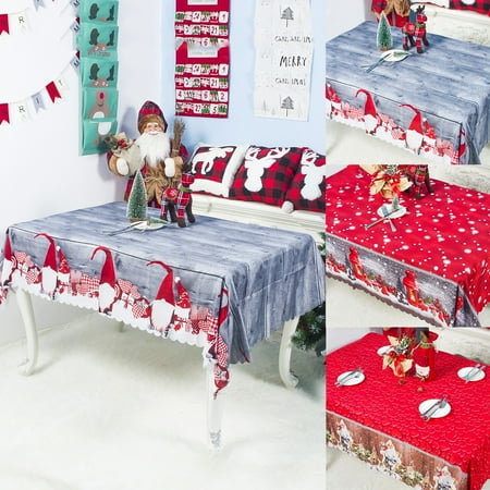 

Gwong 150x180cm Christmas Themed Table Cloth Rectangle Printing Desk Cover Party Decor