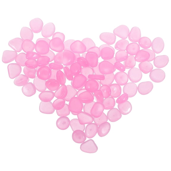 BESTYASH 400Pcs Glow in The Dark Aquarium Pebbles Violet Resin Stones for Fish Tank Decoration