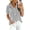 Striped Black, variant on Womens Puff Short Sleeve Summer Tops Striped Plaid Ruffle V Neck Button Down Shirts Business Casual Work Blouses