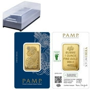 1 oz Gold Bar PAMP Suisse Lady Fortuna Veriscan Carbon Neutral (in Assay)