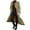 #078 Khaki, variant on Mens Trench Coat Double Breasted Long Jacket Casual Windbreaker Notched Lapel Belted Overcoat White 2XL