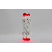 Brite Star 100 Count Mini String Christmas Lights, Red - 22 feet Indoor/Outdoor Christmas Tree Lights with White Wire