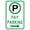 Color 4103, variant on Parking Permitted Pay Parking Sign Parking Signs Metal Sign Tin Sign 12x16 Inch - Caution Safety Warning Security Signs Indoor & Outdoor Signs for Home, Office, Work
