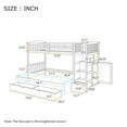 thumbnail image 7 of Stairway Bunk Beds Twin Over Full with Storage Shelves and 2 Under Bed Drawers Convertible Bottom Bed, 7 of 7