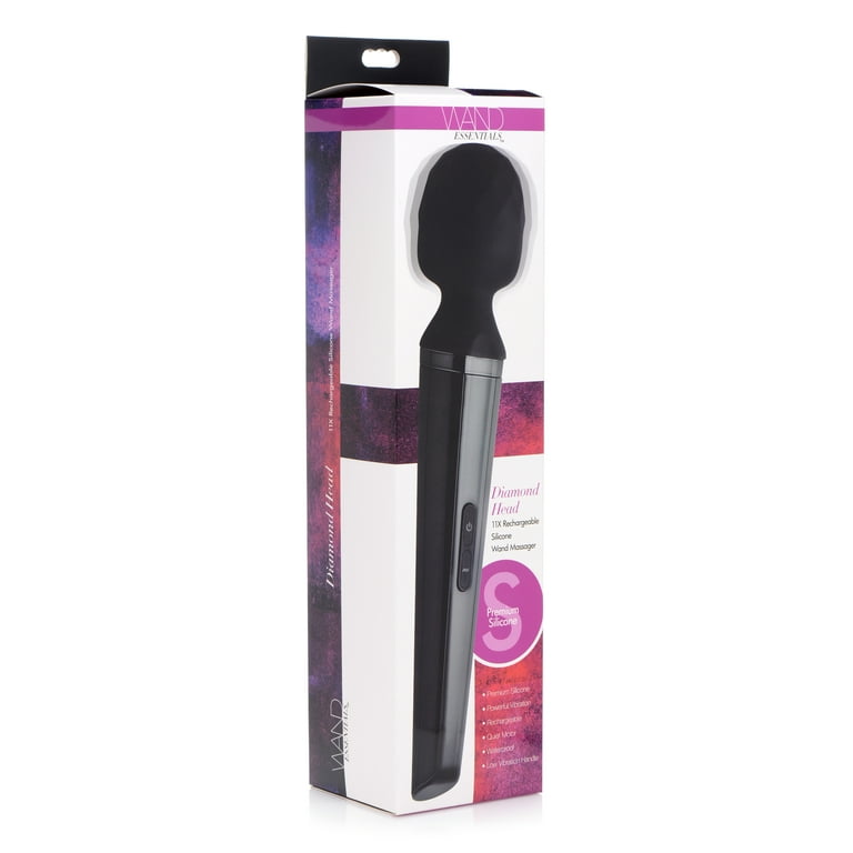 WAND ESSENTIALS Diamond Head 24x Rechargeable Silicone Wand Massager