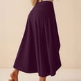 thumbnail image 5 of Women's High Waist Ruffled Long Sport Dress - Solid Color, Flattering Fit, T-Shirt Pairing, Summer Casual, 5 of 7