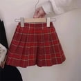 thumbnail image 4 of XXWXYD Girls Woolen Pleated Mini Skirt Plaid Cute A Line Classic Style Unifor𝗆 School Skirts for 3 to 15 Years Teen Preteen Academic Wear, 4 of 4