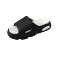 thumbnail image 1 of Sandalias de ducha para hombre con punta abierta, zapatos casuales de verano para interior y exterior. Negro 39 4, 1 of 9