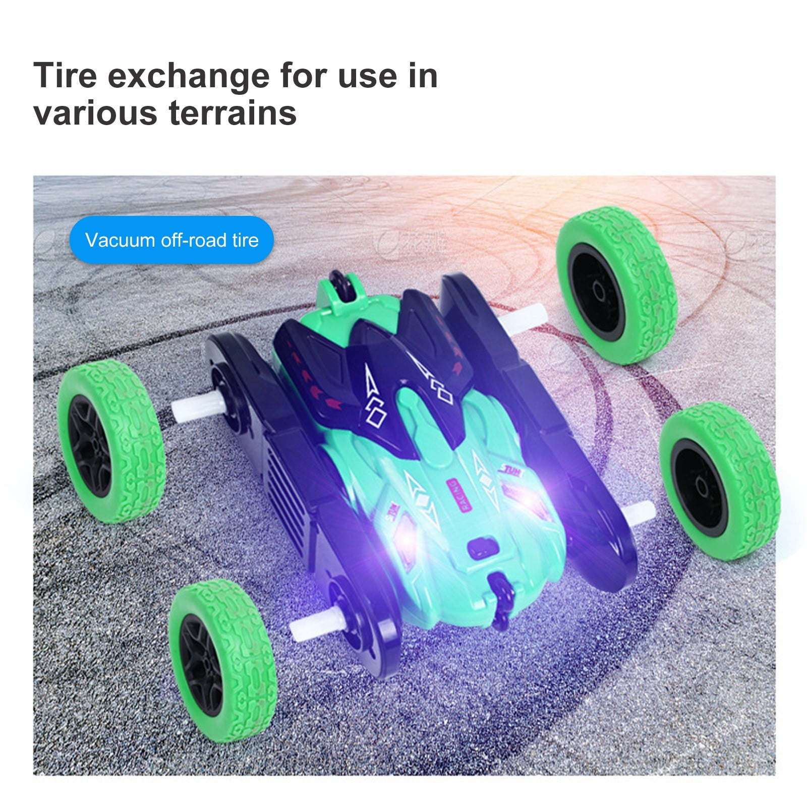 360-Degree Rotation Stunt Remote Control Car For Kids With 4G Off-Road & Light Effects, Improves Operating Skills And Reflexes For Boys Aged 3-9, Durable Abs Material With