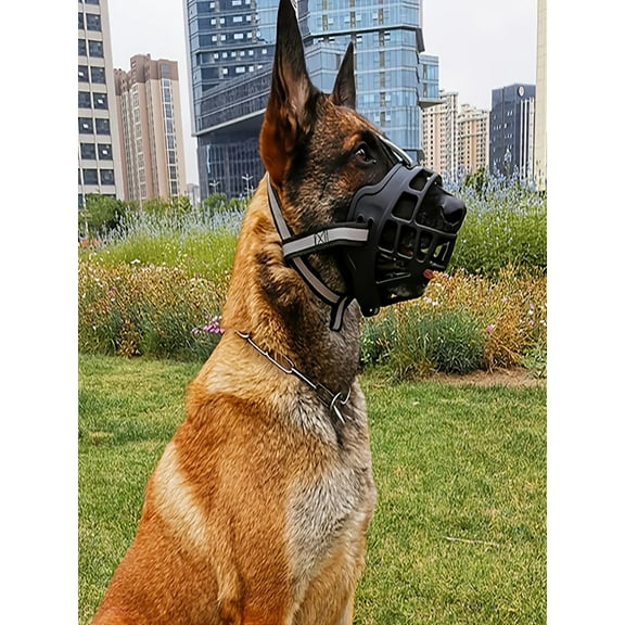 Dog Mouth Mask, Anti Bite, Barking, And Indiscriminate Eating. Medium To Large Dog Mask, Golden Fur Anti Barking Device, Pet Dog