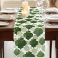 thumbnail image 3 of Table Runners 72 Inches Long Dress Scarves, Sage Green Geometric Moroccan Farmhouse Kitchen/Dining Table Runner, Coffee Tablerunners, Abstract Art Ombre Modern 14x72 Inch, 3 of 9