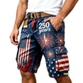 thumbnail image 4 of WERYOUNG Patriotic Printed Workwear Casual Shorts For Man Fourth Of July Celebration Cargo Shorts Home Lounging Soft Bottom, 4 of 4