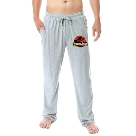 Jurassic Park Mens Dinosaur Film Movie Title Logo Sleep Pajama Pants