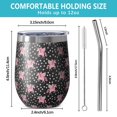 thumbnail image 5 of 12oz Stemless Wine Tumblers Black Cartoon Pink Winged Unicorn Pattern Vacuum Insulated Stainless Steel Travel Tumbler Cups Mug with Lid and Straw for Champaign,Cocktail,Beer with Cleaning Brush, 5 of 5