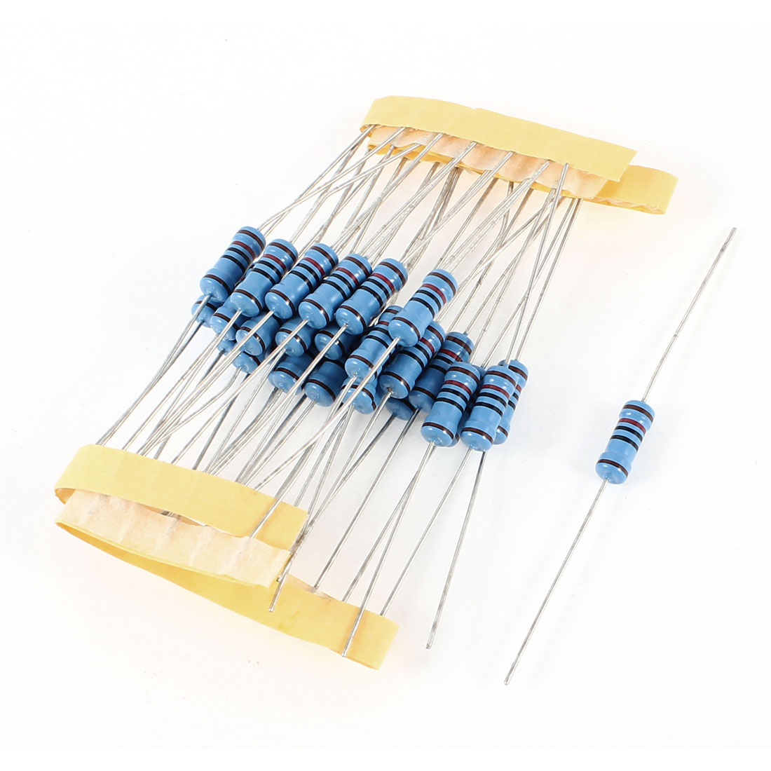 30Pcs 1 Watt 120 Ohm 5% Tolerance Colored Ring Resistance Metal Oxide Film Resistor Axial