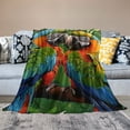 thumbnail image 2 of Chilfamy   Parrot Blanket Leaves Birds Macaws Blanket Soft Fuzzy Plush Throw Blankets for Couch Bed White, 2 of 6