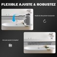thumbnail image 2 of Tubo para Cortina de Baño, Barra de Cortina de Ducha Ajustable, Cortinero Antideslizante de Acero Inoxidable, Palo para Cortina Sin Taladrar para baño, recamara(plata)., 2 of 4