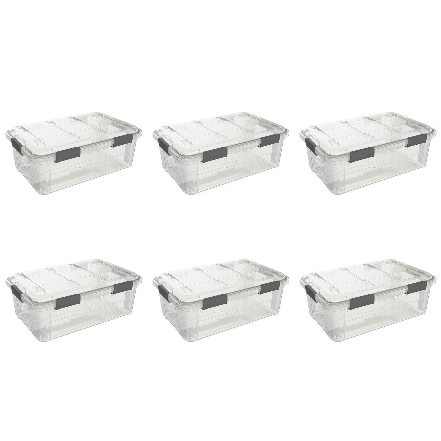 Ezy Storage Weather Proof IP65 8 Gallon Plastic Storage Bin Box w/ Lid