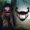 E, variant on BotaniNest Halloween Decorations Halloween Dance Performance Two Half Face Bleeding Tiger Yasha Tengu Human Wolf
