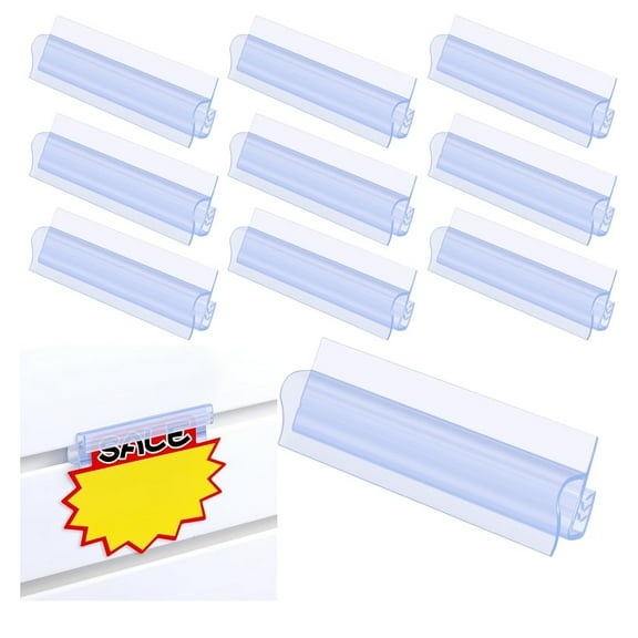 Tutuviw Slatwall Sign Holder,10 PCS Store Sale Price Tags Sign Clips,Wall Mount Sign Holders,Gridwall Accessories Grid Display Card Holder Grip For Wall Home Retail Shelf Card Holder