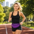thumbnail image 4 of Waterproof Fanny Pack | Fanny Pack for Running | Adjustable Crossbody Strap for Outdoor Activities | Purple Running Waist Pack for Men and Women, 4 of 6