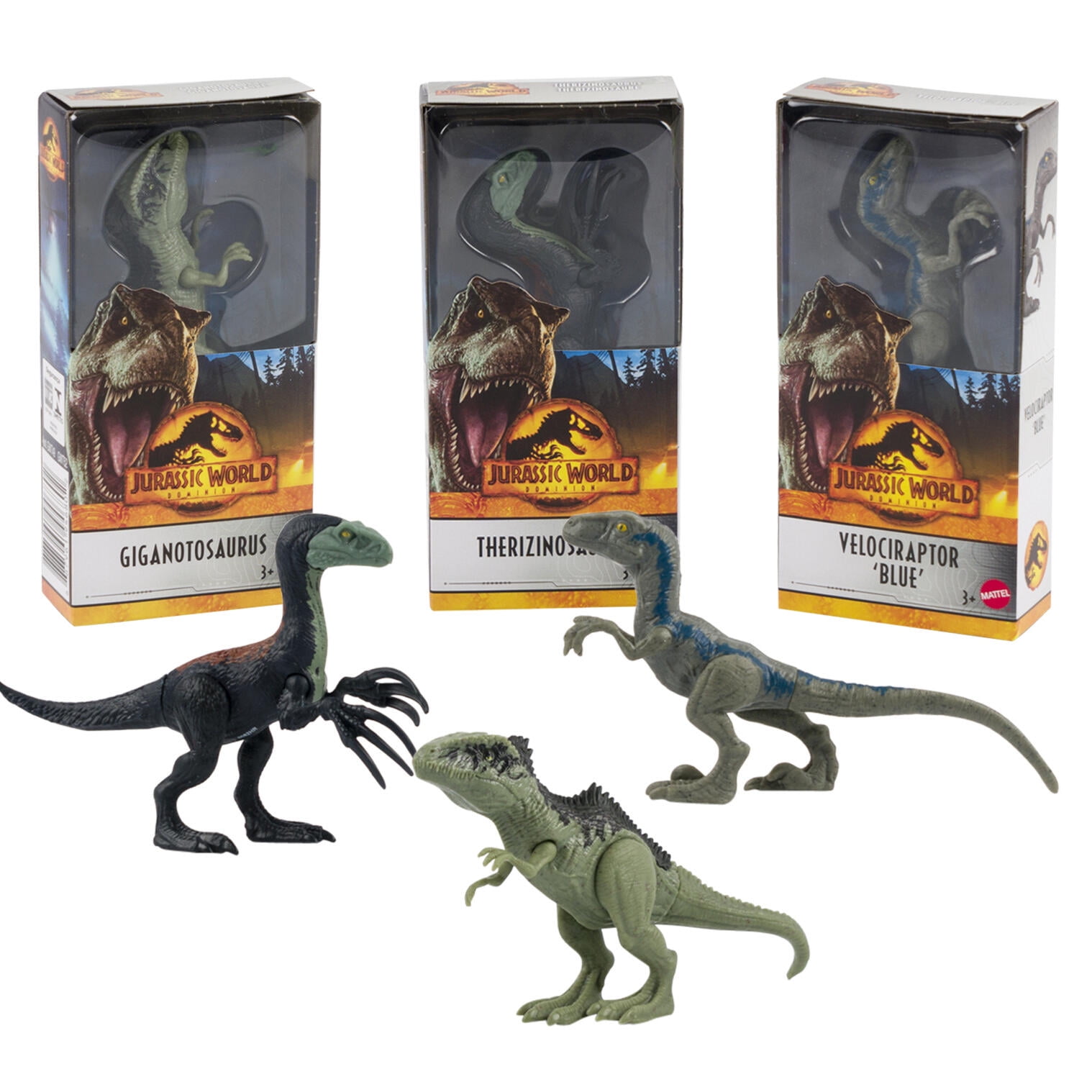 3 pcs Jurassic World Action Figure 6 inches Assorted