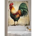 thumbnail image 3 of Farmhouse Rooster Sheer Curtains 2 Panels Set Vintage Rustic Country Chicken Lihgt Filtering Rod Pocket Voile Drape, Semi Sheer Window Curtains for Bedroom Living Room, 52"x63", 3 of 5