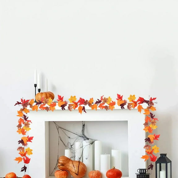 YZEGDCH Flower Fall Decorations for Home - Halloween Decor - Fake Garland Plant Greenery for Home Tree Mantle Indoor Outdoor Thanksgiving Party Supplies