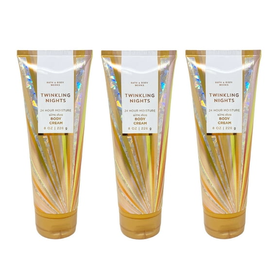 Bath and Body Works Twinkling Nights 3 Pack Ultra Shea Body Cream Set - 8 oz / 226 g each