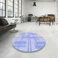 thumbnail image 4 of Ahgly Company Machine Washable Indoor Square Transitional Sky Blue Area Rugs, 8' Square, 4 of 7