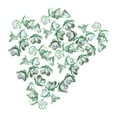 thumbnail image 1 of 100 cuentas de flores para hacer joyas, pulseras, manualidades, regalo para mujer, dijes de flores, adornos hechos a mano, collares, cuentas florales. Verde, 1 of 8