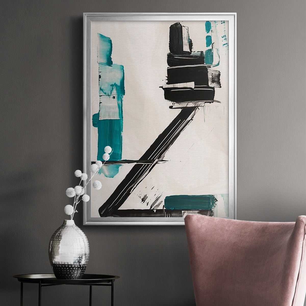 Geometry Notes IV Premium Framed Print, in Gold, Black, or Silver - Ready to Hang