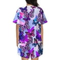 thumbnail image 3 of Picia Flying Butterflies Pajamas Sets for Women Soft Short-Sleeved Pjs with Lounge Shorts Two Piece Sleepwear-Medium, 3 of 9