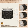 thumbnail image 2 of 2pcs Set Drum Lampshades (13"x 13"x 10"), Botanical Birds Floral Elements Gold Black Fabric Large Replacement Shades for Table, Floor, and Pendant Lamps, Simple Assembly Needed., 2 of 8