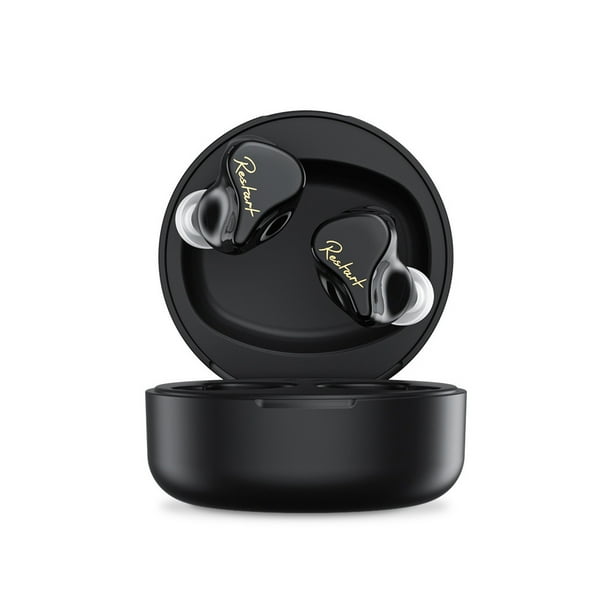 Auriculares intrauditivos Bluetooth compatibles Recargables Auriculares deportivos de baja latencia Auriculares portátiles para caminar con música con micrófono Negro Guardung EL022590-02B