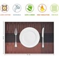 thumbnail image 2 of WeiHuan Toys Store Juego de 4 manteles Individuales de Vinilo Tejido Resistente al Calor, tapete de Mesa de PVC Lavable Antideslizante, tapetes de plástico Premium fáciles de Limpiar para Mesa de Come, 2 of 5