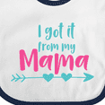 thumbnail image 4 of Inktastic I Got It from My Mama, Mom, Mother, Arrow, Hearts Boys or Girls Baby Bib, 4 of 4