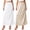 White,Beige, variant on 2 Pack Women A-Line Satin Half Slip, Elastic Waistband Lace Hem Underskirt, Anti-Static Non-See-Through Slip for Under Dresses