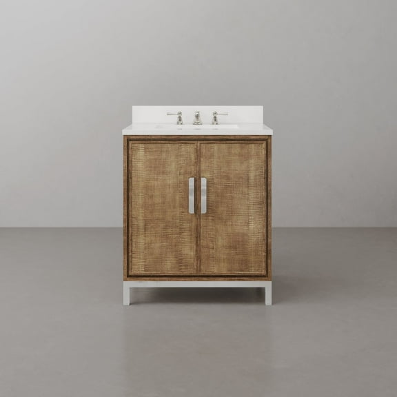 Water Creation Westin 30 In. Single sink Whitebrook Quartz Countertop Bath Vanity