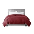 thumbnail image 4 of Twin Down Alternative Blanket with Satin Trim, Soft Lightweight Bed Blanket For All Season, Breathable Blanket for Home, Burgundy, 4 of 7