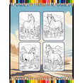 thumbnail image 2 of 50 Pages Horse Coloring Book Gift for Adults Kids Men Women Kids Boys Girls Teens Cute Horse Animal Coloring Activity Sheets for Farmers, 2 of 7