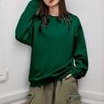 thumbnail image 2 of VISALY Pullover Crewneck Sweatshirt Tunic Sweatshirt Oversized Sweatshirts Hoodies Sweaters Casual Tops Comfy Fall 2025 Casual Sweaters Winter Sweatshirts Fashion Sweatshirt Blackish Green 5Xl, 2 of 9