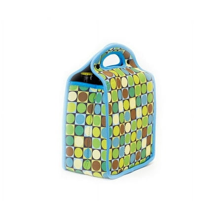 

Zees Creations NP304 Neoprene 6-Pack Tote - Circles & Squares
