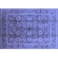 thumbnail image 1 of Ahgly Company Machine Washable Indoor Rectangle Oriental Blue Traditional Area Rugs, 2' x 5', 1 of 4