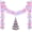 Pink, variant on Jinswick 16.4 ft Christmas Tinsel Garland with Light,Sliver Prelit Metallic Tinsel Twist Tree Garland 50 LED Hanging for Xmas New Year Indoor Outdoor Party Decor