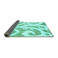 thumbnail image 2 of Ahgly Company Indoor Square Abstract Turquoise Blue Modern Area Rugs, 6' Square, 2 of 4