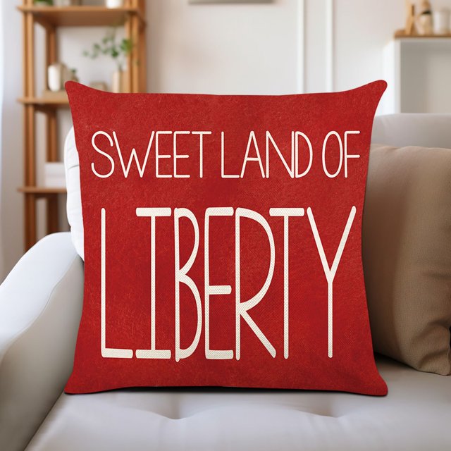 Pillowcase Linen Headboard Cover, Pillowcase Bedspread, Soft Cotton Fabric, Festive Independence Day Decoration, 100% Polyester, for Bedroom Decor, High-Quality Printing, Easy Care, Machine